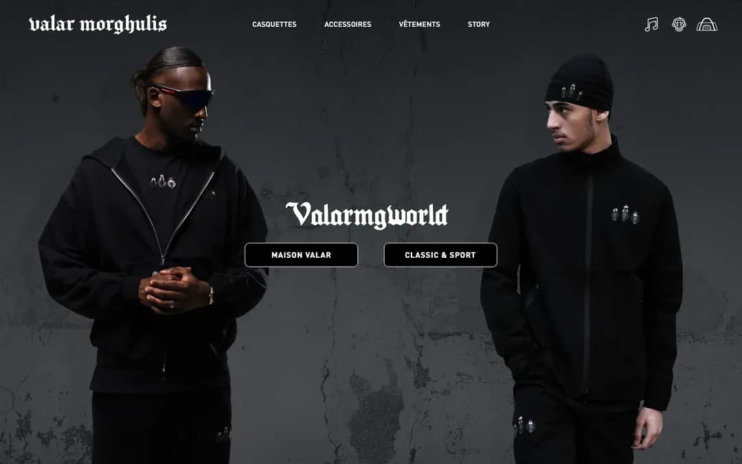 Valarmg World - site web - capture du site